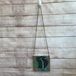 NEW‎ WITH TAGS SUDAH BEADED CROSSBODY BAG WITH FISH DESIGN